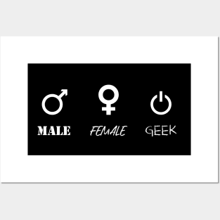 Male Female Geek Posters and Art